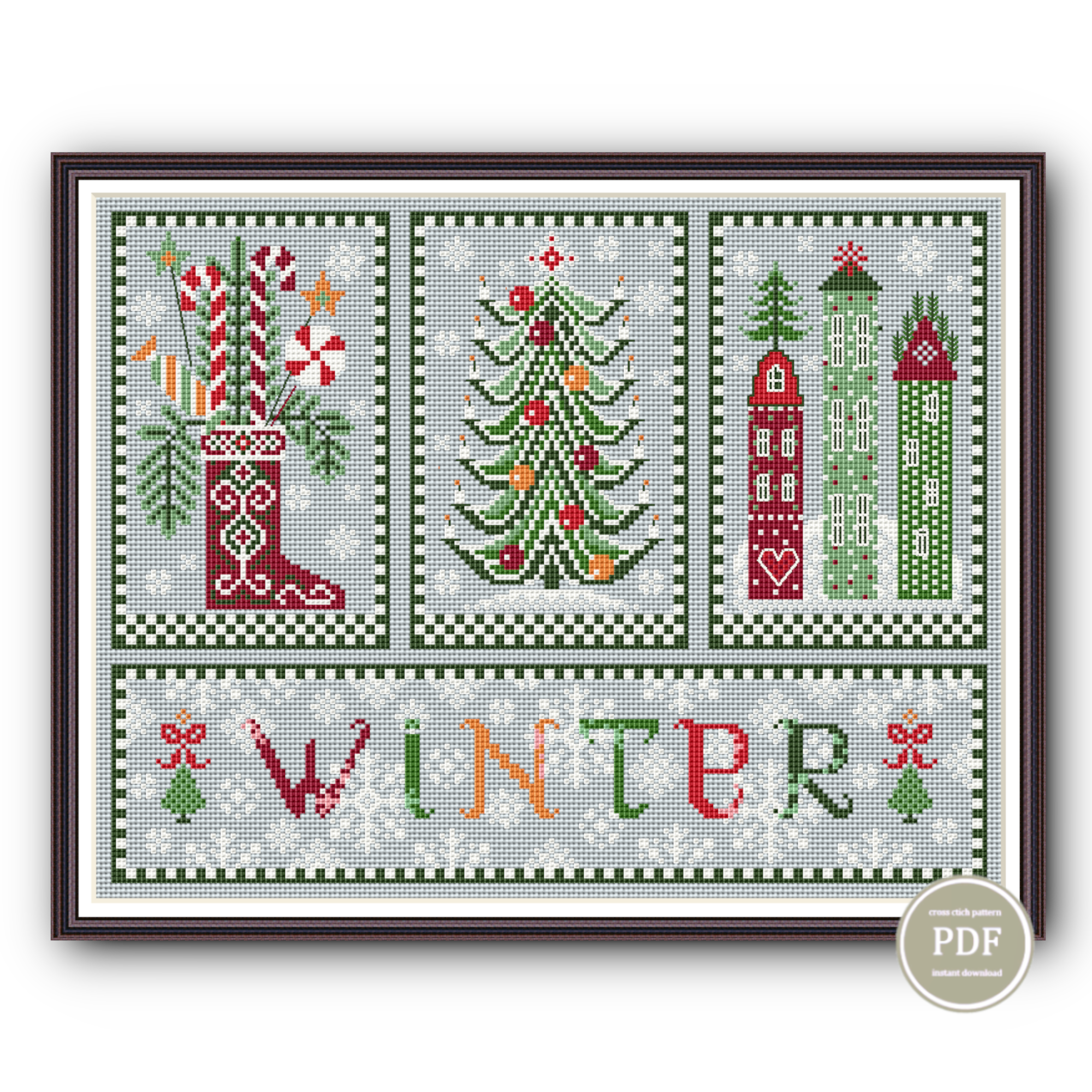Christmas Gift Tags for Christmas Presents Cross X-Stitch Patterns ONLY