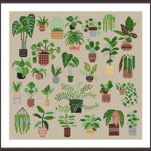 Cross Stitch Pattern Plants Set 29 Home Garden Modern Sampler Plants 211