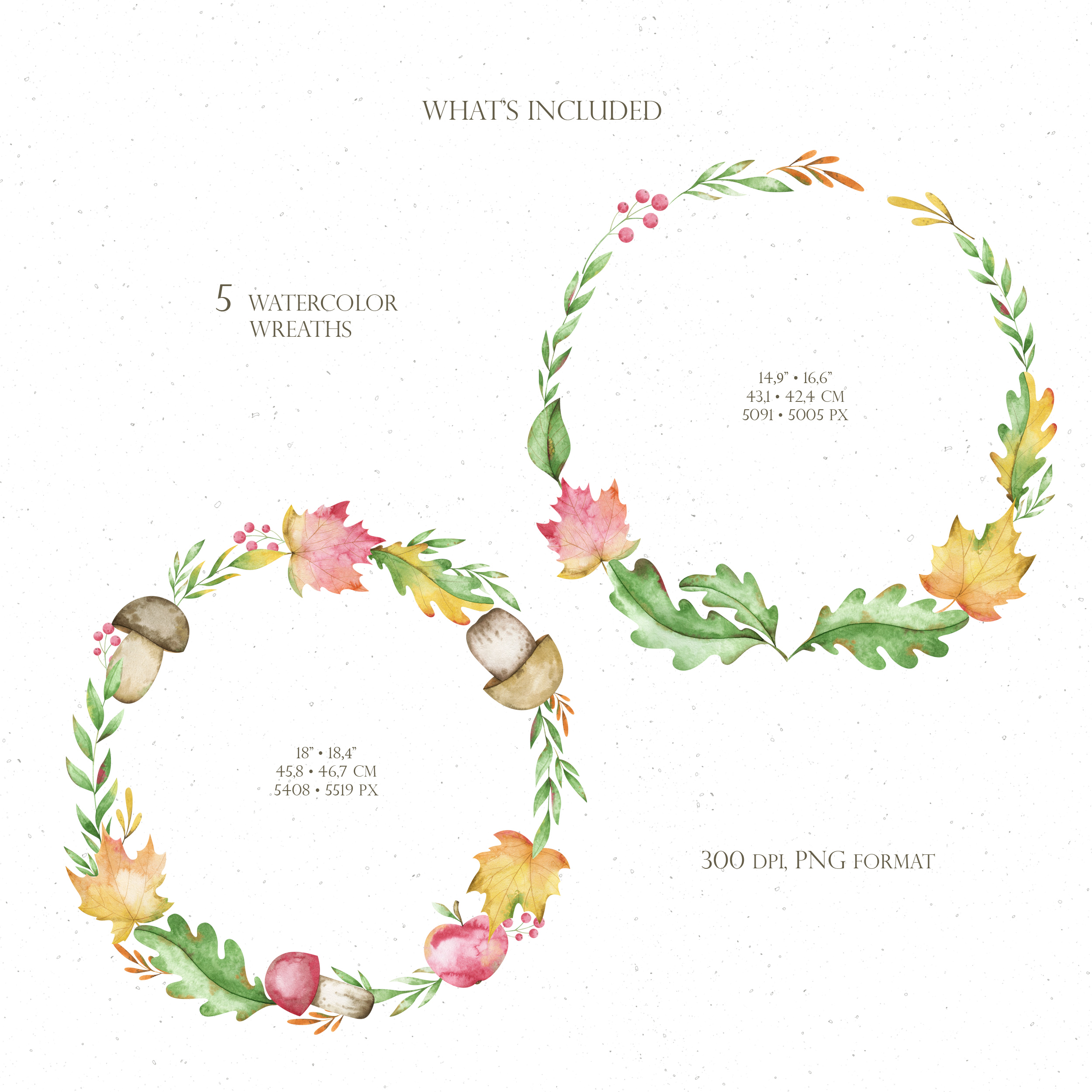 Watercolor fall wreath. Autumn frames clipart 3 Watercolor fall wreath. Autumn frames clipart - Image 3