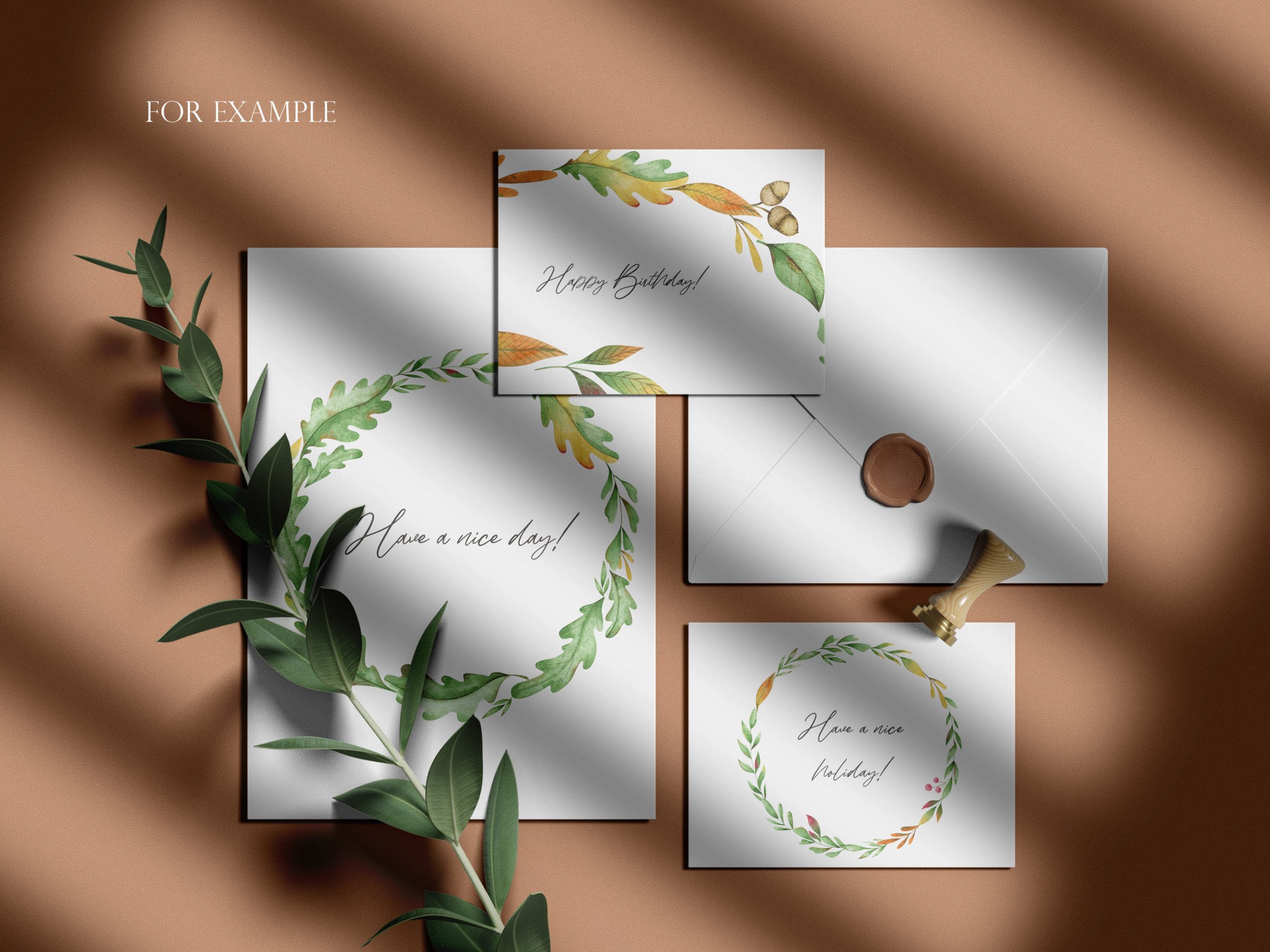 Watercolor fall wreath. Autumn frames clipart 5 Watercolor fall wreath. Autumn frames clipart - Image 5