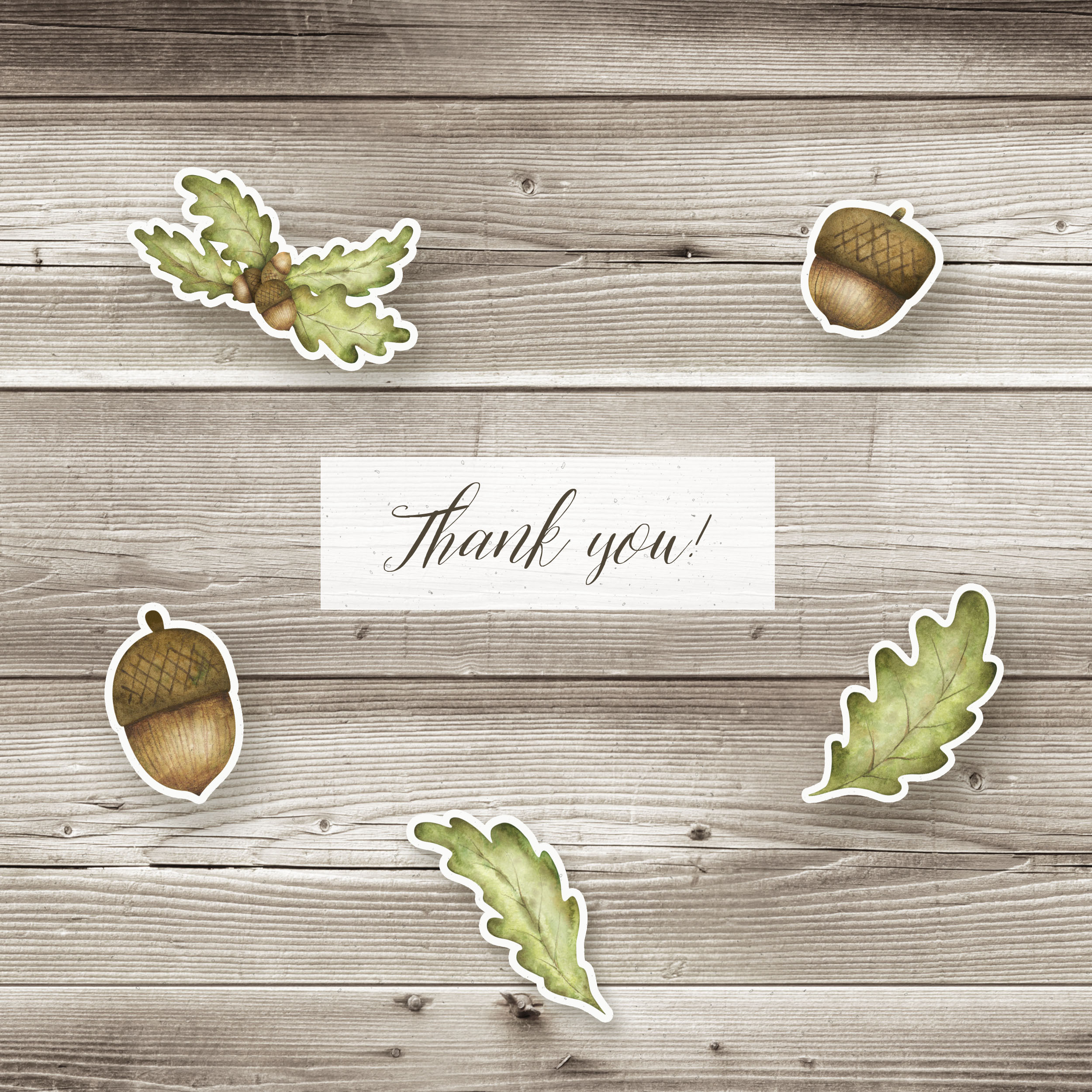 Watercolor acorn clipart. Oak leaves, seamless patterns 7 Watercolor acorn clipart. Oak leaves, seamless patterns - Image 7