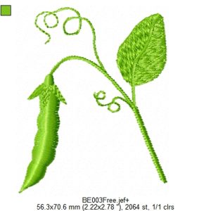 Mercado artesanal 666 free-3d-effect-machine-embroidery-design-peas-pod
