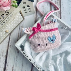 Crochet pattern bag purse bunny rabbit pdf tutorial