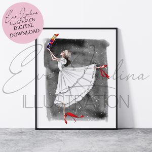 DIGITAL DOWNLOAD Clara (The Nutcracker Printable Illustration)