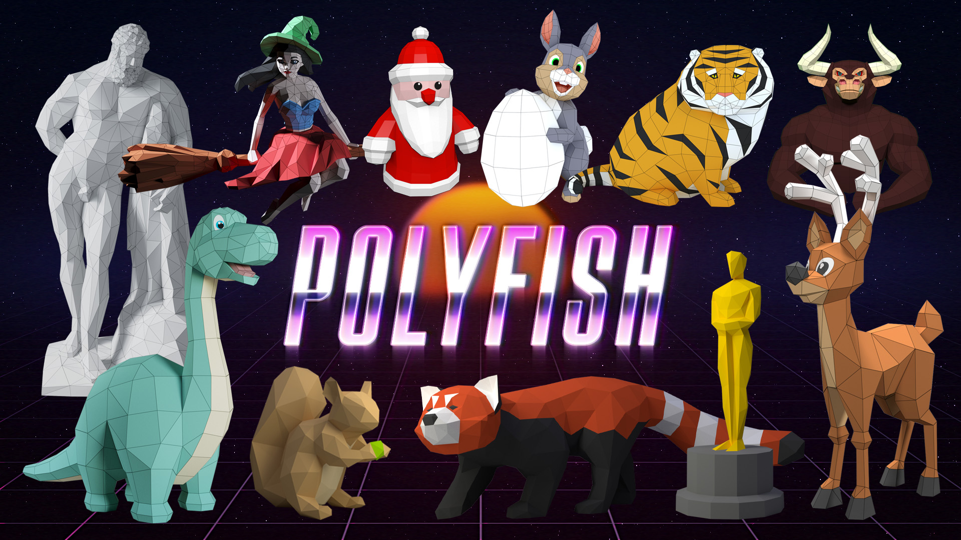 DIY paper assembly templates at PolyFish – Crealandia