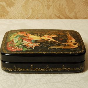 Firebird lacquer box fairy tale hand-painted decorative art