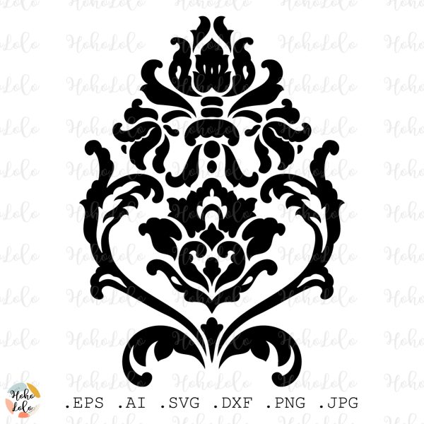 Damask Pattern Silhouette Svg