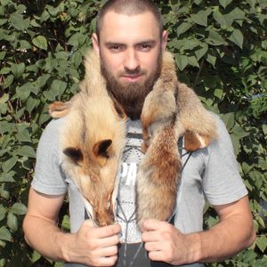 Red fox fur/fox hide/foxskin/fox pelt/real fox fur/natural fox fur