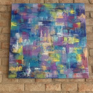 Acrilic painting, Origin abstraction painting “palette”, interior textured abstraction