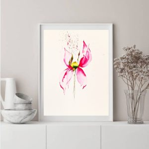 Iris Painting Flower Original Art Floral Small Artwork by LarisaRay