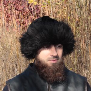 Mongolian warm hat made from natural materials leather sheepskin men/women