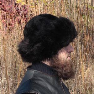 Mongolian warm hat made from natural materials leather sheepskin men/women