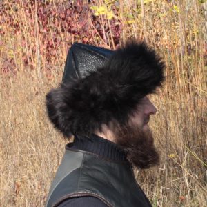 Mongolian warm hat made from natural materials leather sheepskin men/women