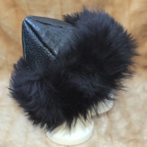 Mongolian warm hat made from natural materials leather sheepskin men/women