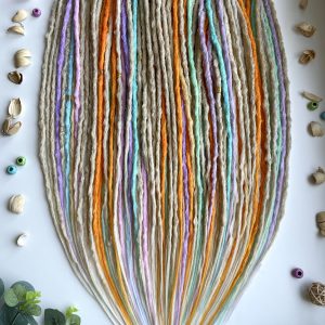 Unicorn dreads ready to ship, rainbow synthetic dreadlocks DE