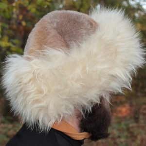 Mongolian warm hat made from natural materials leather sheepskin men/women