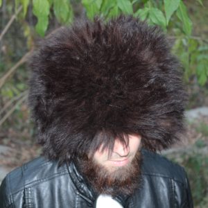 Handmade Marketplace 435 papakha papaha KHABIB sheepskin fur hat Russia Caucasus black winter super hat