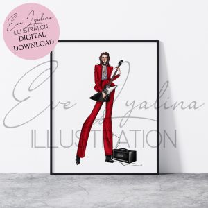 DIGITAL DOWNLOAD Lets Rock This Joint (Printable Illustration)