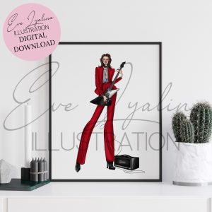 DIGITAL DOWNLOAD Lets Rock This Joint (Printable Illustration)