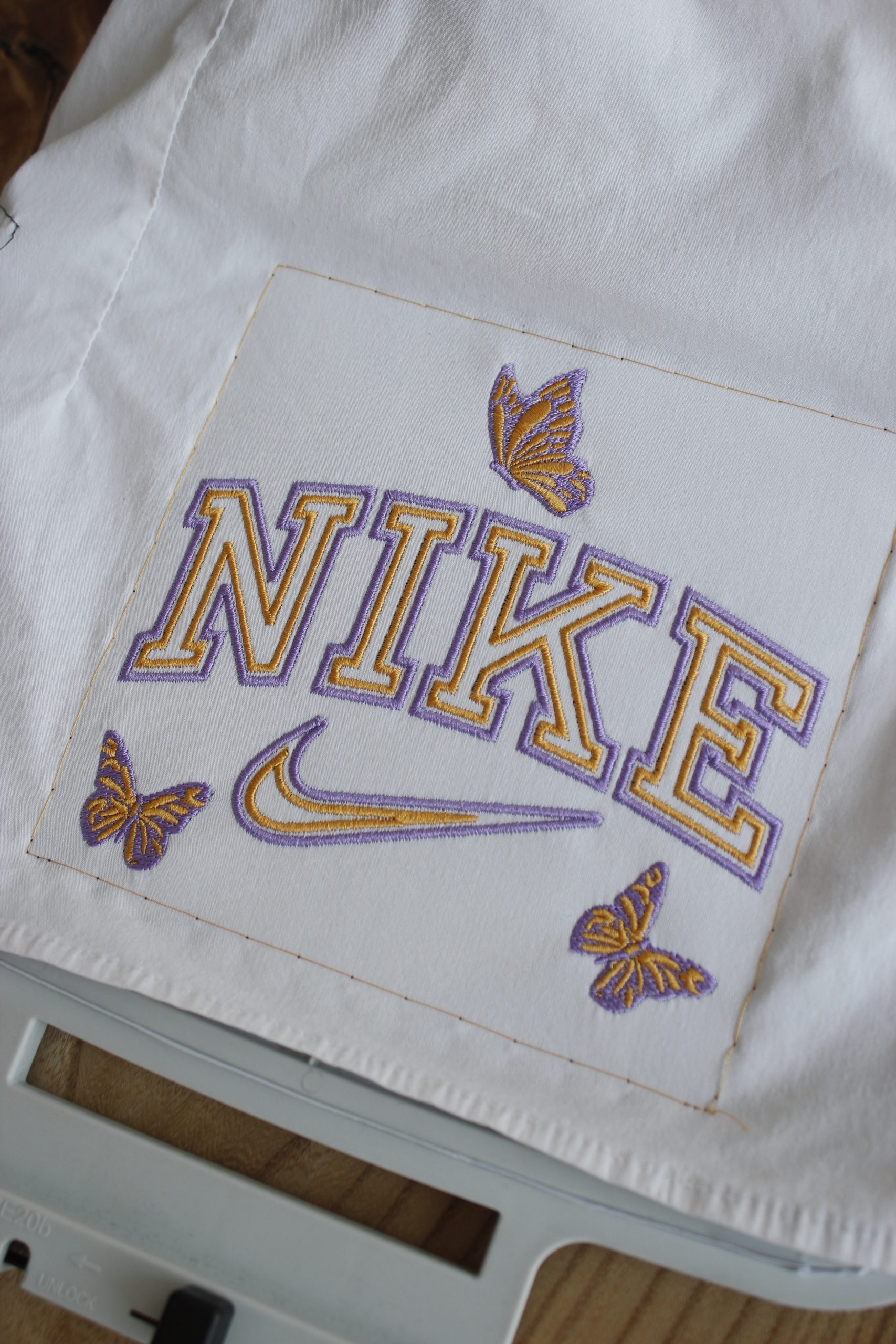 Butterfly Custom Embroidered Nike Hoodie Stitch Butterfly X Nike