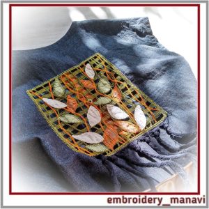 EmbroideryFSLdesignImitationhemstitchinghandappliqué