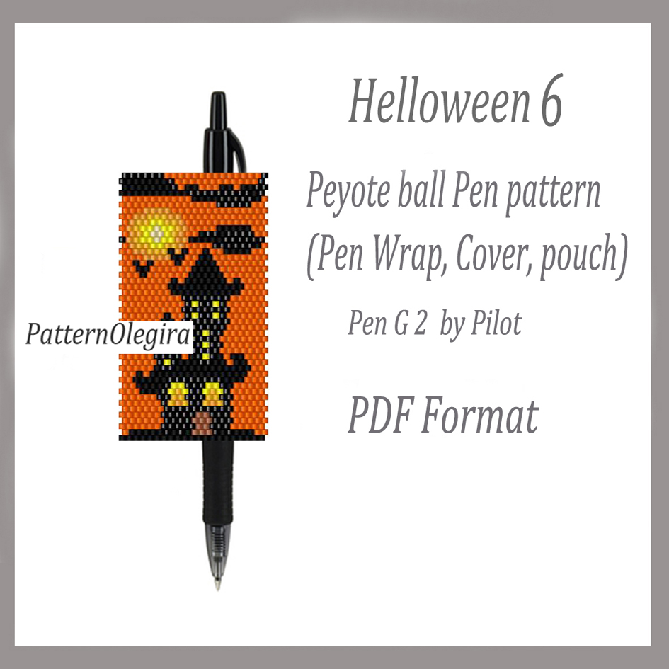 Halloween 6 bead pattern bead pen wraps Olegirabeadpatterns