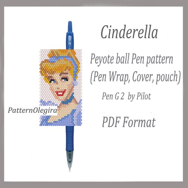 CINDERELLA bead pattern PDF file Beading cover pen Beading pen wraps Beading patterns Olegirabeadpatterns