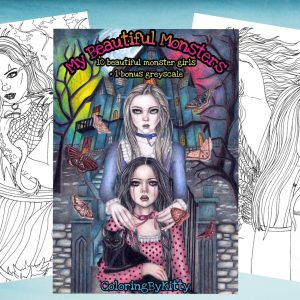 Pdf coloring book “My Beautiful Monsters”