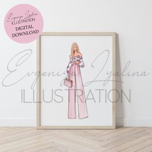 DIGITAL DOWNLOAD Regina (Printable Fashion Illustration)