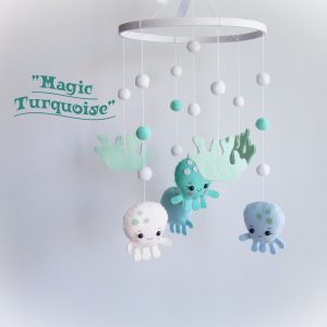 Baby boy mobile, Octopus baby mobile, Gift for baby boy