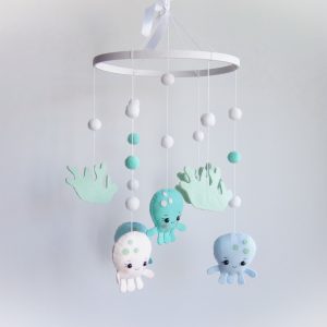 Baby boy mobile, Octopus baby mobile, Gift for baby boy