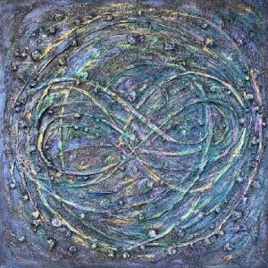 /Acrylic painting “Infinity” 28:28/ acrilic painting /Abstract interior texture/ acryl, abstraction,