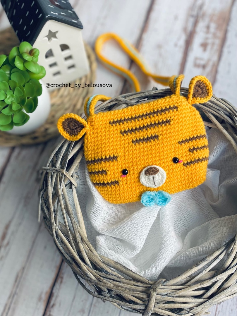 Crochet pattern bag purse tiger pdf tutorial - Crealandia