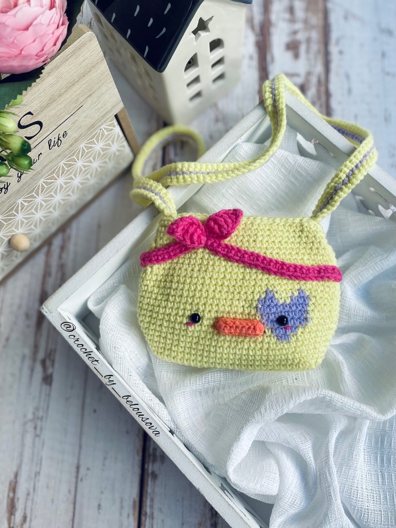 Digital Pattern Crochet Little Duck Bag DIY Handmade -  Israel