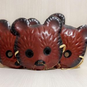 Soviet Xmas Carnival Mask Bear.Old Carnival Masks of papier mache