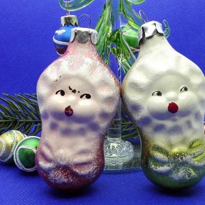 Handmade Marketplace 853 Soviet Vintage Christmas glass Toy Kid.Russian Christmas tree toy