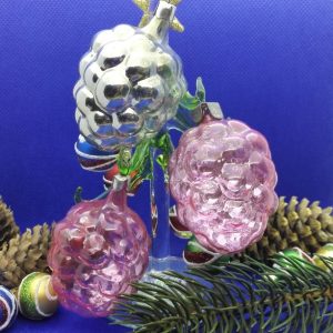 Soviet Antique Christmas tree toys Pine Cones. Glass Xmas toys