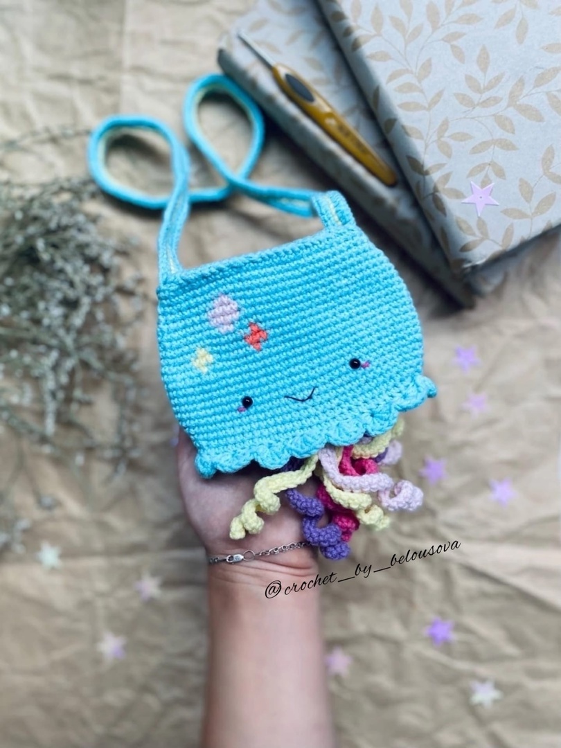 Crochet pattern bag purse jellyfish pdf tutorial - Crealandia