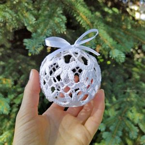 Christmas coasters gift set of 4 Doily lace coaster handmade