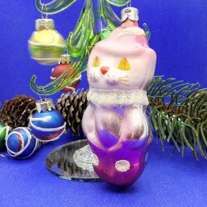 Soviet Antique Christmas toy Puss in Boots. Xmas tree toy USSR
