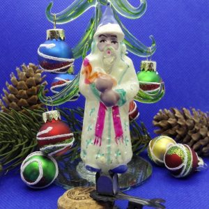 Vintage Christmas Glass Toy Stargazer.Soviet Glass toy Astrologer