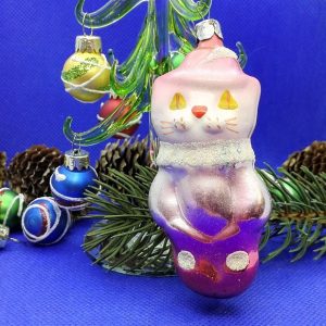 Soviet Antique Christmas toy Puss in Boots. Xmas tree toy USSR