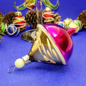 Antique Vintage Christmas Toy Whirligig. Christmas glass Toy Yula