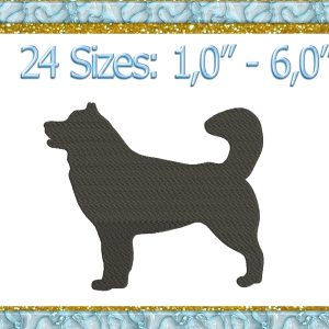 Alaskan Malamute embroidery instant download