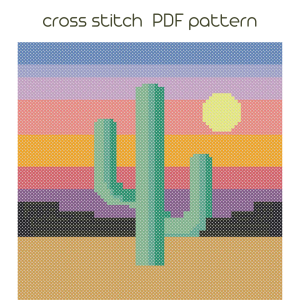 Cactus cross stitch Nature cross stitch pattern PDF Pattern /85/