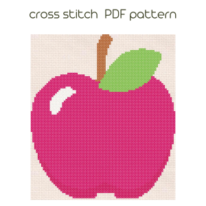 Apple cross stitch pattern Easy Kids cross stitch /94/