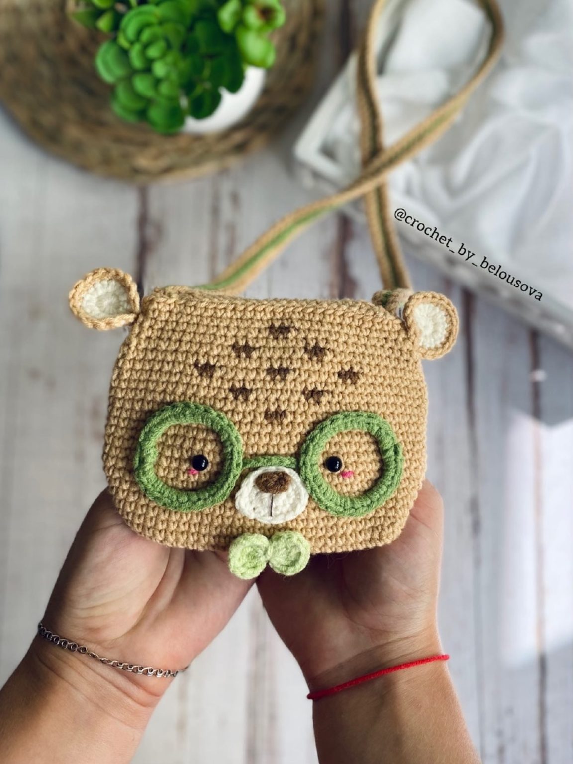 Crochet pattern bag purse teddy bear pdf tutorial - Crealandia