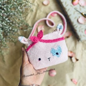 Crochet pattern bag purse bunny rabbit pdf tutorial
