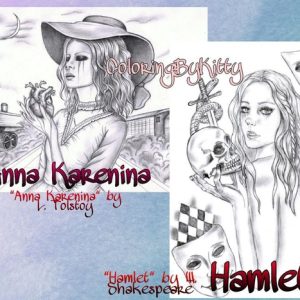 Pdf coloring book “The World of Classic Literature”