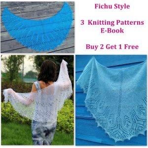 Fichu Knitting patterns e-book, includes 3 small shawl patterns